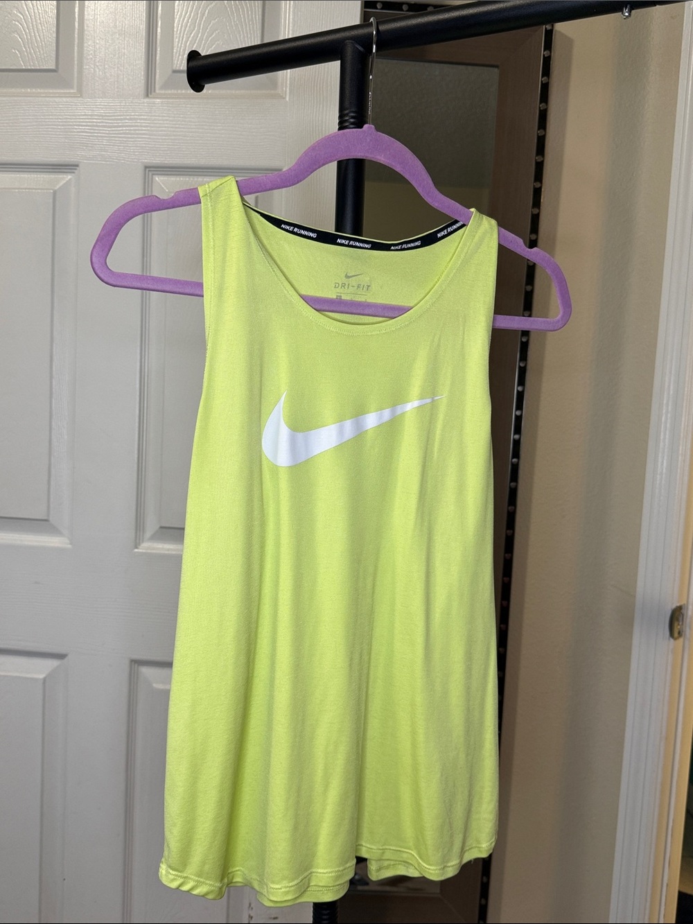 Nike Neon Lime Tank with White Swoosh